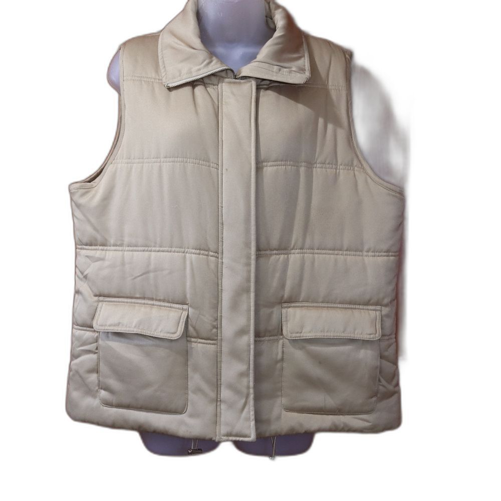 Jones New York Tan Puffer Vest